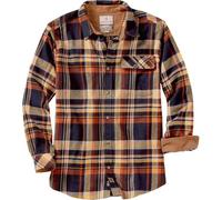 Legendary Whitetails Buck Camp Flannel Shirt Camisa Abotonada, Manta de Homestead, M para Hombre