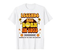 Legends Are Born In 1975 Retro Vintage 70s Vibes Design Camiseta