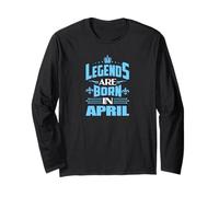 Legends Are Born In April con gráfico de Corona Manga Larga