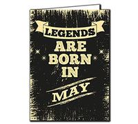 Legends are born in May - Tarjeta de cumpleaños divertida para él y papá, madre, hermano, hermana y amiga C525