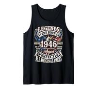 Legends Born In 1946 Vintage Patriotic Eagle 80th Birthday Camiseta sin Mangas