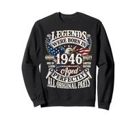 Legends Born In 1946 Vintage Patriotic Eagle 80th Birthday Sudadera