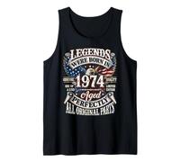 Legends Born In 1974 Vintage Patriotic Eagle 52nd Birthday Camiseta sin Mangas