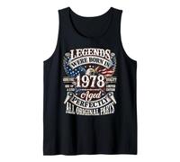 Legends Born In 1978 Vintage Patriotic Eagle 48th Birthday Camiseta sin Mangas