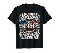 Legends Born In 1986 Vintage Patriotic Eagle 40th Birthday Camiseta