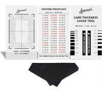 Legends - Herramienta de centrado de clasificación de tarjetas con herramienta de medición de grosor de tarjetas Legends y kit de paño de limpieza para PSA - BGS - Herramienta de centro de tarjetas