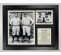 Legends Never Die Collage fotográfico Enmarcado de Babe Ruth y Lou Gehrig de los New York Yankees (28 cm x 36 cm), de la Marca