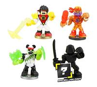 Akedo Legends of Powerstorm Warrior Collector Pack 4 Mini Guerreros de Batalla, Incluyendo 1 Guerrero Ultra Raro y 1 Guerrero Misterioso
