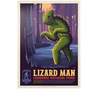 Legends of The National Parks: Congaree's Lizard Man, póster vintage - Rompecabezas premium de 1000 piezas para adultos