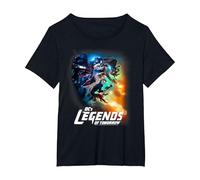 Legends of Tomorrow Team Poster Camiseta, Mujer Tallas Grandes, Negro, 1XL Grande