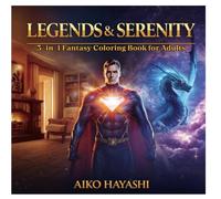 “Legends & Serenity: 3-in-1 Fantasy Coloring Book for Adults”: Includes Cozy Home, Superheroes, and Celestial Dragon Collections - Relax, Recolor, and Explore the Worlds of Peace, Power & Magic.