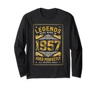 Legends were Born In 1957 - Regalos Retro de cumpleaños para Hombres y Mujeres Manga Larga