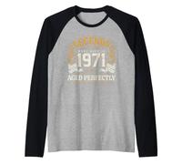 Legends were Born In 1971 - Regalos Retro de cumpleaños para Hombres y Mujeres Camiseta Manga Raglan