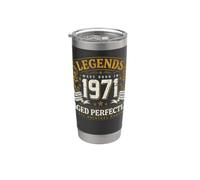 Legends Were Born In 1971 - Regalos retro de cumpleaños para hombres y mujeres Vaso térmico de acero inoxidable de doble pared