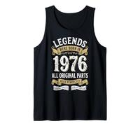 Legends were Born in 1976 Vintage Milestone Year Camiseta sin Mangas