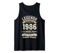 Legends were Born in 1986 Vintage Milestone Year Camiseta sin Mangas