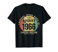 Legends Were Born In August 1966 Cumpleaños Camiseta