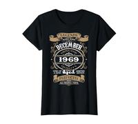 Legends were Born in December 1969 Regalo de cumpleaños Camiseta, Mujer, Negro, XS