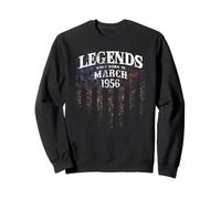 Legends were Born In March 1956 Classic 70th Birthday Sudadera