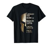 Legends Were Born In March 1976 Cumpleaños Camiseta