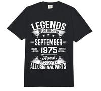 Legends were Born in September 1975 51st Birthday 51 Yrs Old Comfort Colors Adult Heavyweight T-Shirt