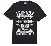 Legends were Born in September 1983 43rd Birthday 43 Yrs Old Comfort Colors Adult Heavyweight T-Shirt