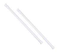 LegendTech 2 PCS Barra para Cortina, Barra para Cortina de Ducha Barras Extensibles Ajustable Sin Agujeros de Perforación 40-70cm Tensión de Primavera Blanco