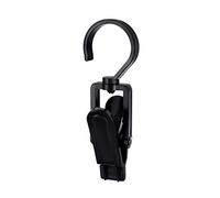 LegendTech 20Pinza con Gancho Giratorio - Clips de Plástico Fuerte - Durable y Resistente - Pinza de la Ropa - Resistentes al Viento - Clips para Ropa Pesada y Lavado - Noir