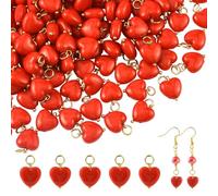 LEGENTLISUR 100-300 colgantes con motivos de flores, mariposas, corazón y limón, para la fabricación de joyas y manualidades, 13.5x11x6mm, Acrílico, No es una piedra preciosa