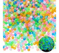 LEGENTLISUR 1000 cuentas acrílicas que brillan en la oscuridad para hacer joyas, pequeñas cuentas de neón para pulseras, trenzas de pelo, collares