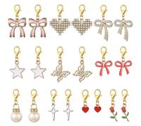 LEGENTLISUR 16 ~ 20 dijes para zapatos de tenis, diseño de estrella para decoración de calcetines, botas, ropa, sombreros, zapatos, bolsas, 21~36mm, aleación, Sin piedra preciosa