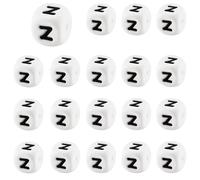 LEGENTLISUR 20 piezas Cuentas de letras de silicona de 12 mm, cuentas de alfabeto de cubo cuadrado de silicona para pulseras de la amistad, collares, llaveros, proyectos de joyería y manualidades DIY