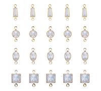 LEGENTLISUR 40 colgantes de cristal para pulseras, piedras preciosas transparentes, eslabones para hacer joyas, pendientes, pulseras, collares, manualidades