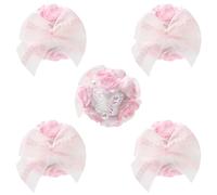 LEGENTLISUR 5 cuentas de flores de 20 mm para bolígrafos, rosa 3D con mariposa, cuentas de resina focal con perlas de imitación ABS para bolígrafos con cuentas, manualidades, pulseras, collares