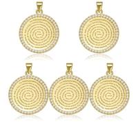 LEGENTLISUR 5 dijes religiosos chapados en oro para hacer joyas, pequeños dijes de oración de señores, colgantes de circonita cúbica para pulseras, collares, aretes, llaveros, suministros de bricolaje