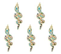 LEGENTLISUR Dijes para hacer joyas, chapados en oro de 18 quilates, con circonitas coloridas, colgantes de cristal de latón para pendientes, pulseras, collares, bisutería, 38.5x12x3.5mm, Latón, No es