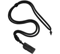 LeGeYo Collar de turmalina negra natural - Colgante de piedra en bruto unisex con cordón de algodón negro ajustable, con bolsa de regalo, para diario/oficina/regalos