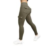 Legging 3D de compresión antielilitis para mujer, talla alta, sin costuras, con bolsillos perfectos para el yoga y el fitness, adelgazamiento y leggings para levantar las caderas mujer, 01#green, XXXL