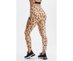 Legging de cintura alta PowerHold® On-The-Go Fabletics Desert Leopard Womens M / Estándar | 27