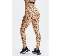 Legging de cintura alta PowerHold® On-The-Go Fabletics Desert Leopard Womens XS / Corto | 25