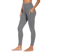Leggings 3/4 para mujer, yoga, de cintura alta, para mujer, cintura elástica, adelgazante, suave, transpirable, pantimedias para gimnasio, fitness, secado rápido, push-up opaca, 03#gris, S