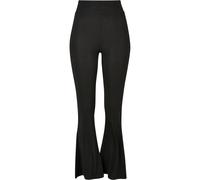 Urban Classics Leggings acampanados de cintura alta para mujer Negro XXL