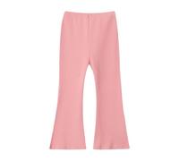 Leggings acampanados de pana para niñas, color negro, acampanados, pantalones de yoga de cintura alta, pantalones escolares ligeros y largos para niñas, rosa, 4-5 años