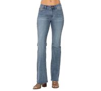 Leggings acampanados para mujer, cintura alta, jeans de canalé para mujer, jeans de pierna recta con forma mágica, pantalones elásticos de cintura alta, pantalones de mezclilla suaves de pierna ancha