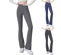 Leggings acampanados para mujer, leggings de yoga de cintura alta, control de abdomen, pantalones de pilates elásticos, pantalones de gimnasio, trotar, pantalones de entrenamiento de otoño para mujer