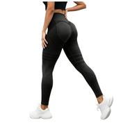 Leggings anticelulíticos para mujer, leggings para deporte, leggings que esculpirán elásticos, gran flexibilidad, para yoga, gimnasio, fitness, vacaciones y fin de semana, B-le negro, S