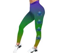 Leggings artísticos de los años 80 para mujer, máscara de carnaval colorida, cintura alta, pantalones deportivos de los años 80, pantalones deportivos elásticos, pantalones de yoga, pantalones