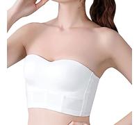 Leggings blancos con transparencias ropa interior sin tirantes brillante de gran tamaño para las mujeres Top tubular para las mujeres Alto informe lateral cerca del seno Hermoso conjunto de escritorio