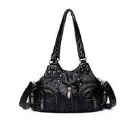 Leggings Con Bolsillos Tallas Grandes Bolso Mujer Gran Capacidad Color Contraste Medio Un Hombro Bolso de Hombro Mujer Bolsos Oferta, Negro , 1