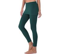 Leggings con falda larga para mujer, pantalones de correr 2 en 1, falda de